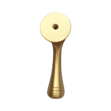 Solid Brass Cabinet Knob & Handle — Gold Single-Hole Furniture Pull