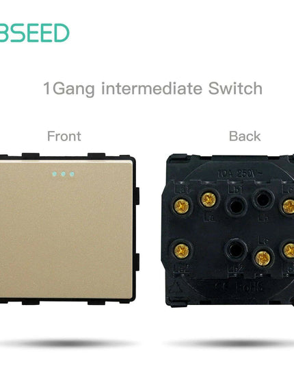 Luxurious Gold Glass Smart WiFi Wall Switch - Advanced Home Automation Solution