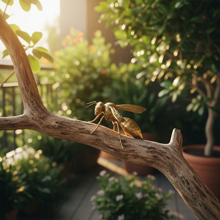 Golden Resin Insect Figurines — Bee, Mantis & Ant Sculpture for Home Decor Figurines resin-handicraft-golden-insect-bees-mantis-ant-artificial-sculpture-decorative-figurines-home-decoration-accessories Home & Garden > Home Décor > Decorative Figurines