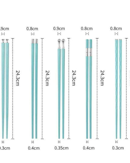 Sophisticated Non-Slip Sushi Chopsticks Set - 5 Pairs for Gourmet Dining