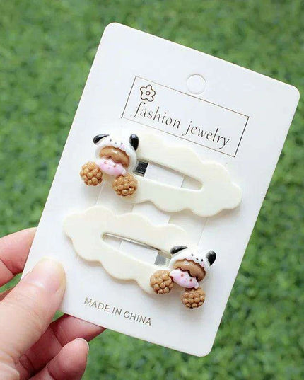 Adorable Sanrio Character Hairpin Set: Kuromi, My Melody, and Cinnamoroll - Cute Accessories for Trendy Girls