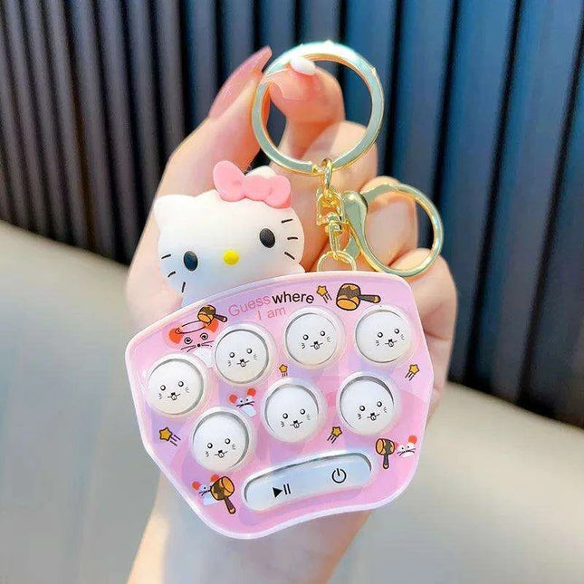 Sanrio Whack A Mole Keychain: Adorable Portable Stress Reliever for Fun Anywhere