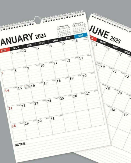 2024 Executive Spiral Bound Desk Calendar and Weekly Planner for Optimal Time Management