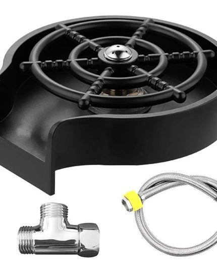 Automatic High Pressure Stainless Steel Glass Rinser Kit for Effortless Kitchen Cleaning