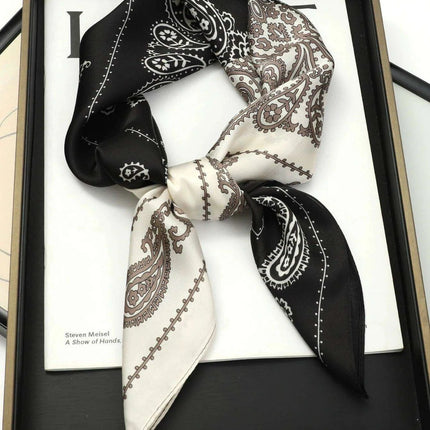 Elegant Satin Square Shawl Hijab: Luxurious 70x70cm Bandana for Women