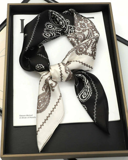 Elegant Satin Square Shawl Hijab: Luxurious 70x70cm Bandana for Women