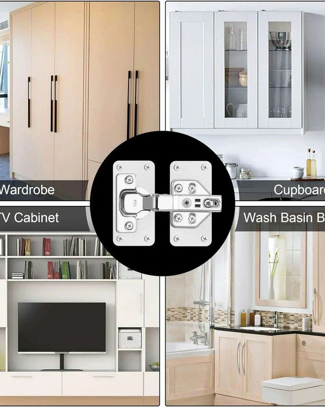 Premium Stainless Steel Silver Hinge Repair Solution for Furniture and Cabinet Revitalization