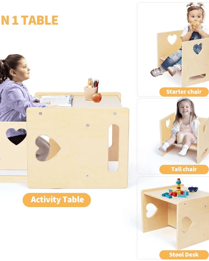 Versatile Montessori Activity Table and Chair Set for Independent Learning and Play