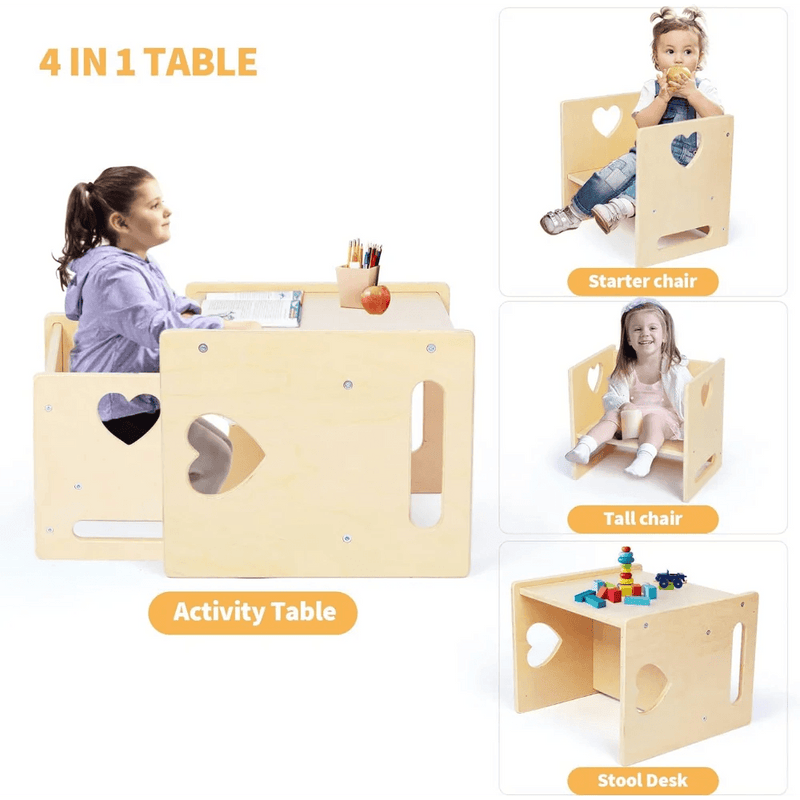 Versatile Montessori Activity Table and Chair Set for Independent Learning and Play