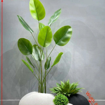 European Chic Tree-Adorned Floor Vase Set for Elegant Decor