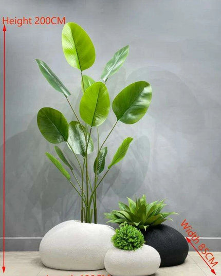 European Chic Tree-Adorned Floor Vase Set for Elegant Decor