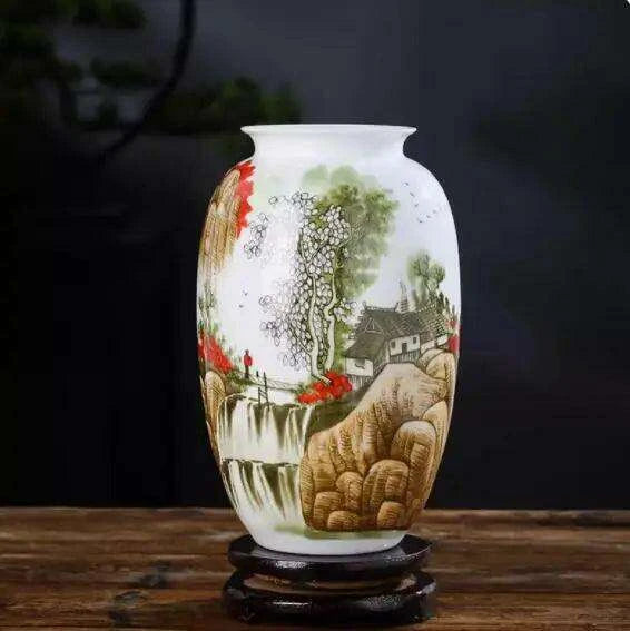 Antique Chinese Ceramic Vase with Intricate Animal Motif - Timeless Charm