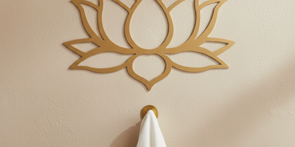 Large Gold Lotus Metal Wall Art – Elegant Home Decor & Bridal Gift