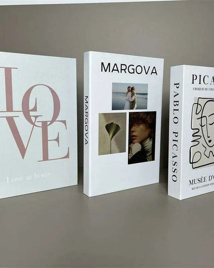Elegant 3-Piece Decorative Faux Book Set for Home Décor