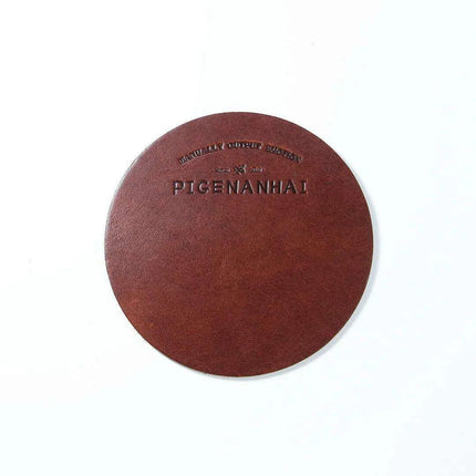 Elegant Handcrafted Italian Leather Coasters - Premium Heat-Resistant Drink Mats