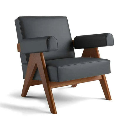 Nordic Luxury Leather Lounge Chair - Unwind in Stylish Comfort