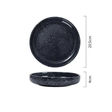 Chic 8-Inch Japanese-Inspired Ceramic Plate for Serving Pizza and Pasta