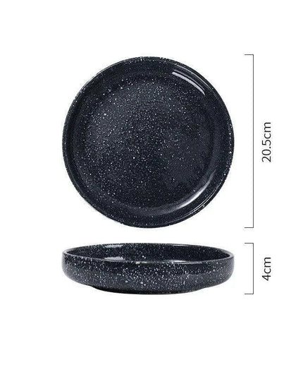 Chic 8-Inch Japanese-Inspired Ceramic Plate for Serving Pizza and Pasta