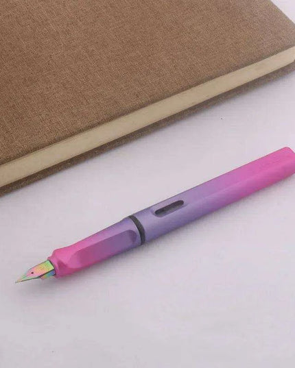 Elegant Aurora Blue-Purple Gradient Fountain Pen Set - Premium Writing Tool for Students and Professionals - Stylish EF Nib Design