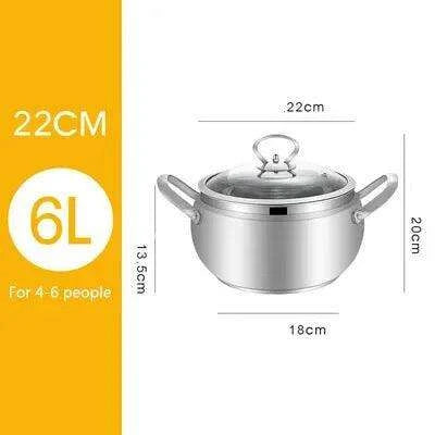 Premium Stainless Steel Cooking Pot Set - Essential Cookware for Gourmet Soups and More