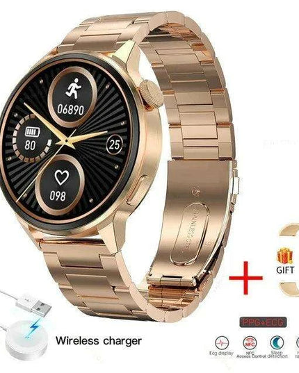 Chic Smart NFC Watch for Women with Bluetooth Calling, GPS, and Health Monitoring