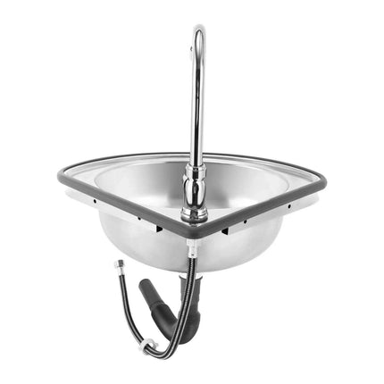 Versatile Triangular Stainless Steel Hand Wash Basin Kit for Modern Spaces