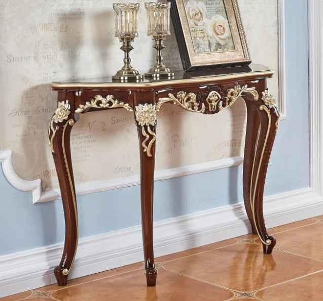 Vintage Charm Long Console Table - Elegant Retro Side Table for Home Décor