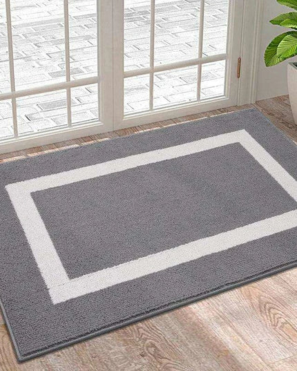 Luxurious Non-Slip Microfiber Welcome Mat: Chic Moisture-Absorbing Rug for Entryways