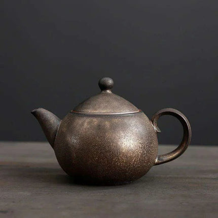 Artisan Rustic Clay Teapot for Authentic Kung Fu Tea Brewing