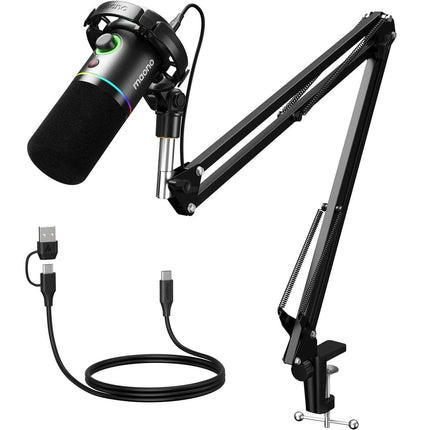 Ultimate Podcasting Microphone Bundle with Maonolink Software and Adjustable Gain Knob