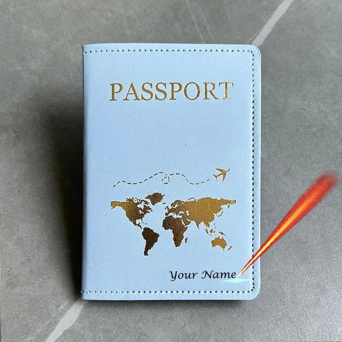 Personalized Couples Passport Cover - Stylishly Engraved Travel Essential for Two