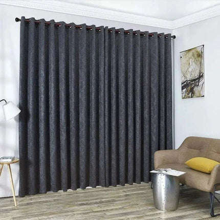 Chic Charcoal Floral Thermal Blackout Curtains - Set of 2 | Energy-Saving Privacy Dividers