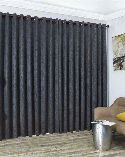 Chic Charcoal Floral Thermal Blackout Curtains - Set of 2 | Energy-Saving Privacy Dividers