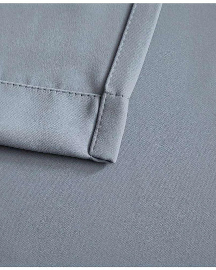 Oversized Grey Room Divider Curtains - 108" x 108" Set with Convenient Tie-Backs