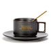 Luxurious Hand-Painted European Ceramic Coffee Mug Set with Gold Detailing - 110ml