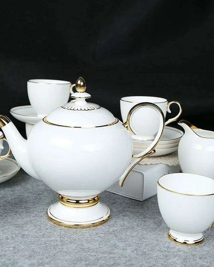 Sophisticated 15-Piece European Bone China Tea and Coffee Service Set