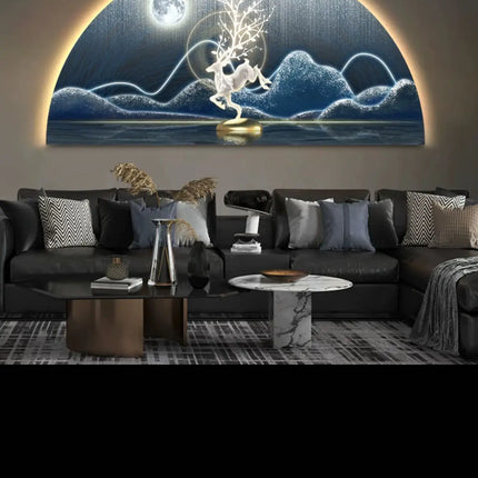 LED Reindeer Wall Art with Ambient Light