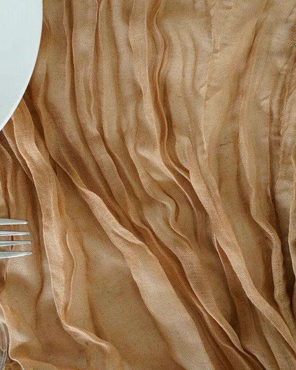 Charming Rustic Cotton Cheesecloth Table Runner Collection - Set of 10