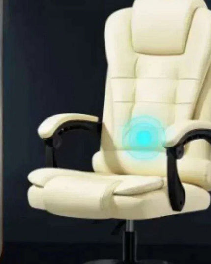 Premium Ergonomic Black Leather Gaming and Office Recliner Chair