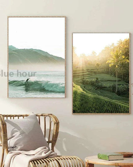 Tropical Waves Coastal Canvas Art Collection - Ocean Escape Series