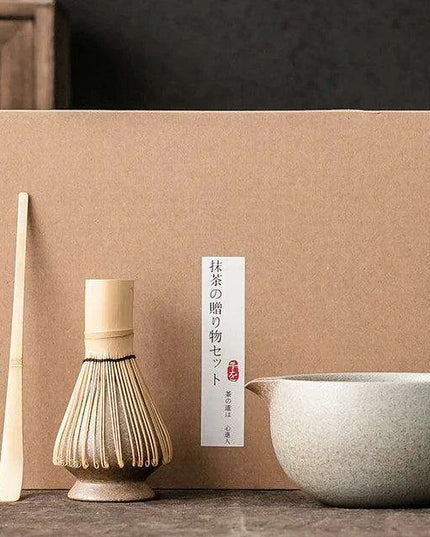 Zen Matcha Tea Set with Bamboo Whisk and Spoon