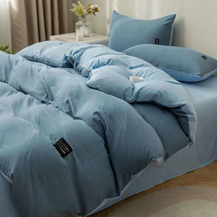 Minimalist Japanese-Inspired Duvet Cover Set with 2 Pillowcases - Luxurious & Cozy Bedding Experience