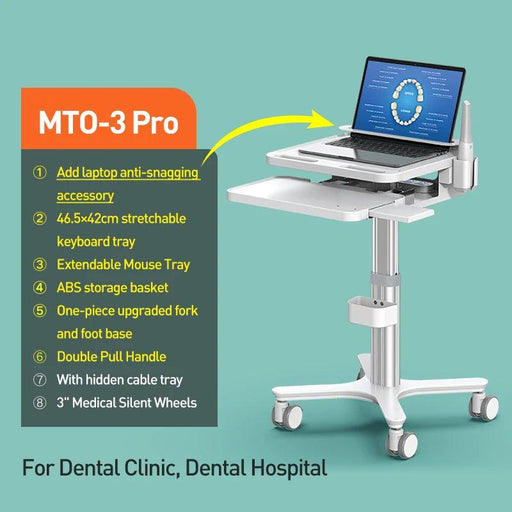 Versatile Ergonomic Medical Mobile Cart with Advanced Laptop Protection and Robust Design