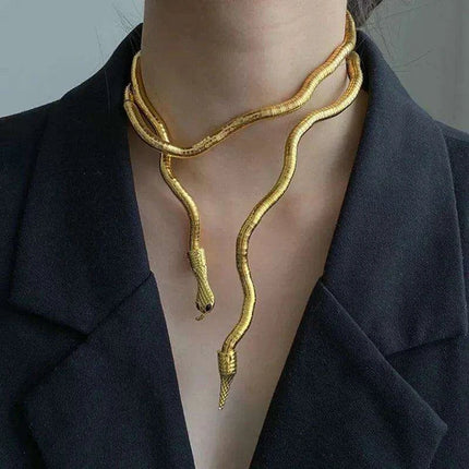 Edgy Bendy Snake Jewelry Set - Punk Chic for Everyone