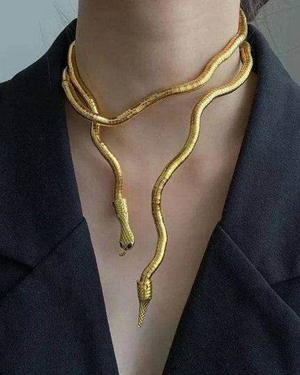 Edgy Bendy Snake Jewelry Set - Punk Chic for Everyone