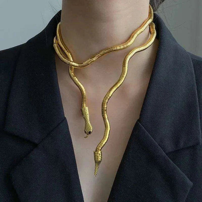 Edgy Bendy Snake Jewelry Set - Punk Chic for Everyone