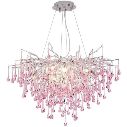 Enchanting Pink Crystal Chandelier