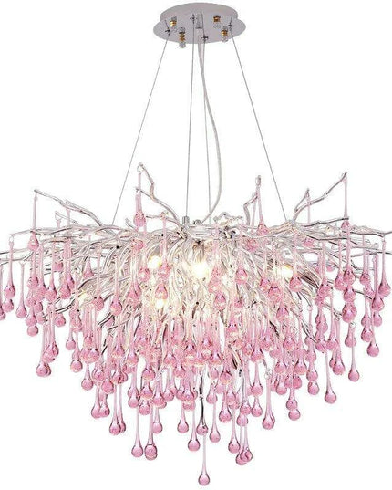 Enchanting Pink Crystal Chandelier