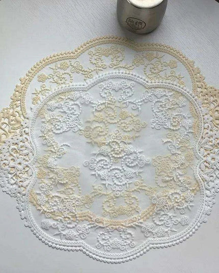 Elegant European-Style Dining Mat Set with Built-In Cup Holder for Special Celebrations