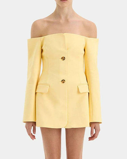 Elegant Backless Long Sleeve Dress with Patchwork Design and Pockets for Women